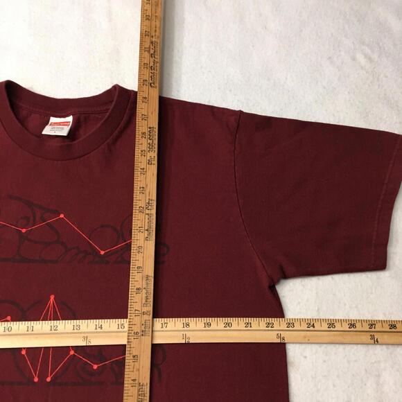 Authentic Supreme graph Fresh Burgundy T-Shirt Large graphic - Picture 3 of 6